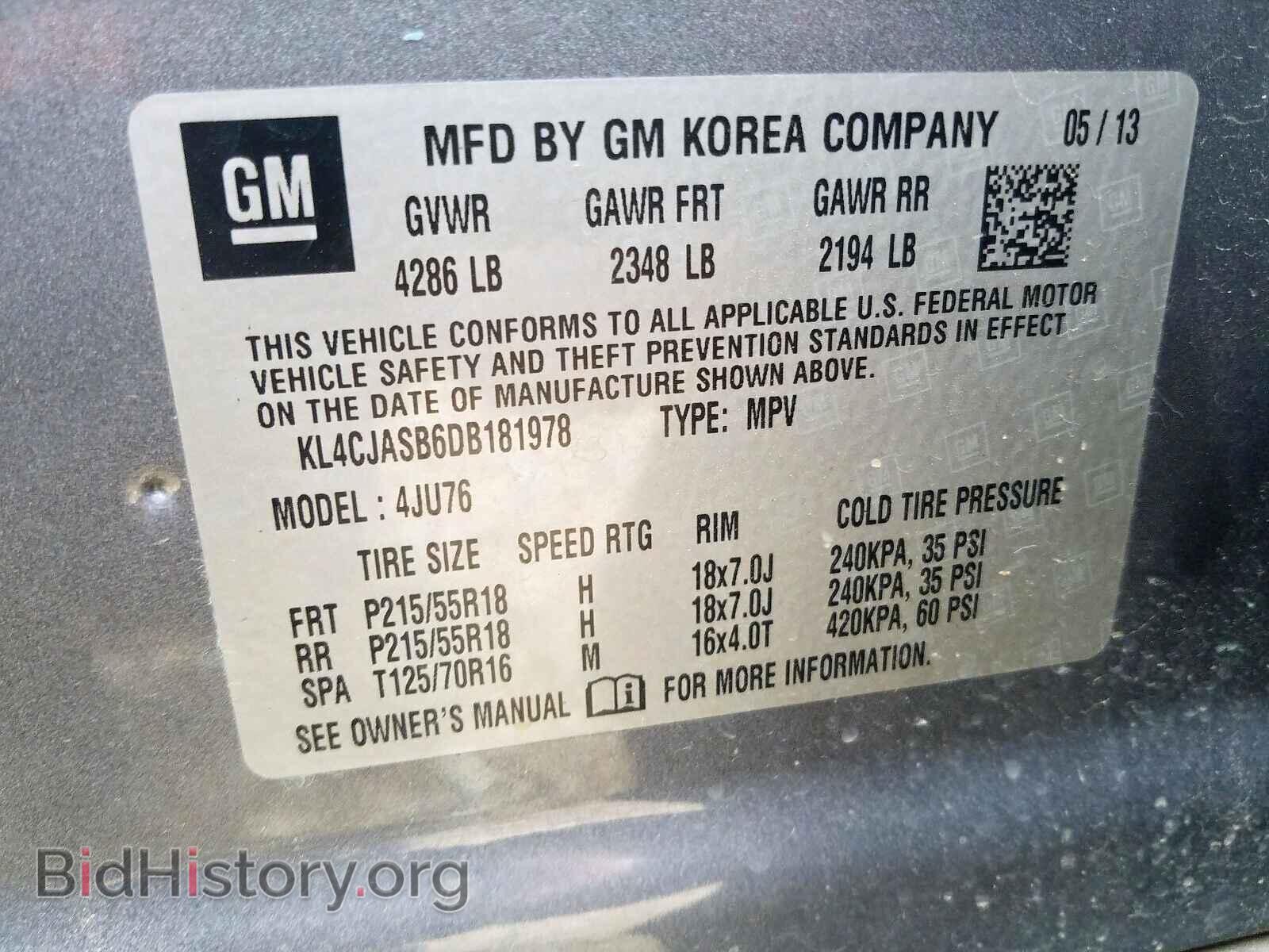 2013 BUICK ENCORE - VIN: KL4CJASB6DB181978 - Photo 10