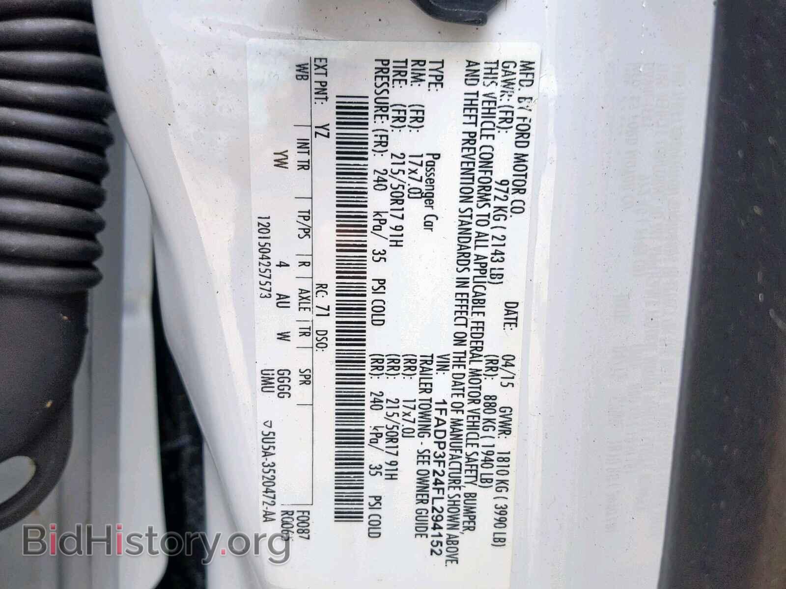 2015 FORD FOCUS SE - VIN: 1FADP3F24FL294152 - Фото 10