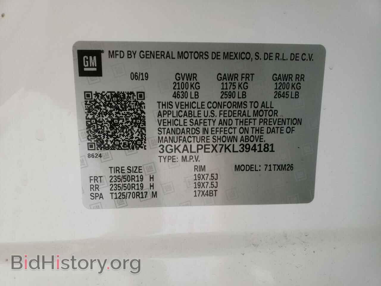 2019 GMC TERRAIN - VIN: 3GKALPEX7KL394181 - Фото 10