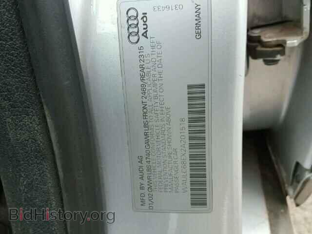 2002 AUDI A4 - VIN: WAULC68EX2A201518 - Photo 9