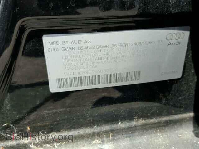 2005 AUDI A4 - VIN: WAUJC68E35A060724 - Фото 10