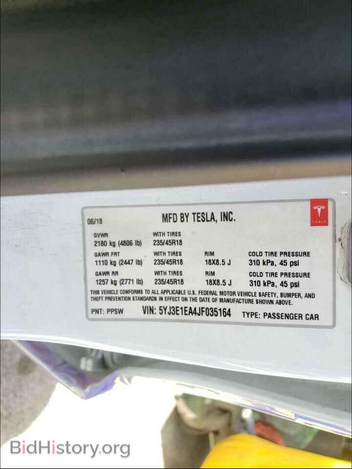 2018 TESLA MODEL 3 - VIN: 5YJ3E1EA4JF035164 - Photo 10