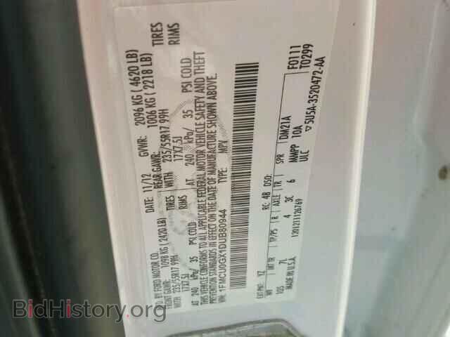 2013 FORD ESCAPE - VIN: 1FMCU0GX1DUB80944 - Фото 10
