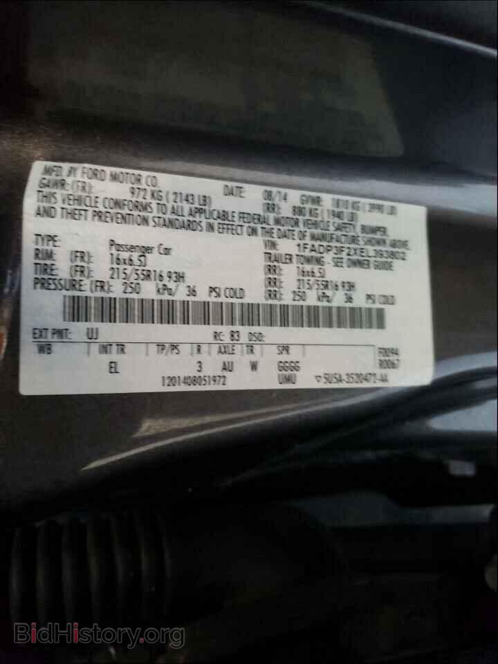 2014 FORD FOCUS - VIN: 1FADP3F2XEL393802 - Фото 10
