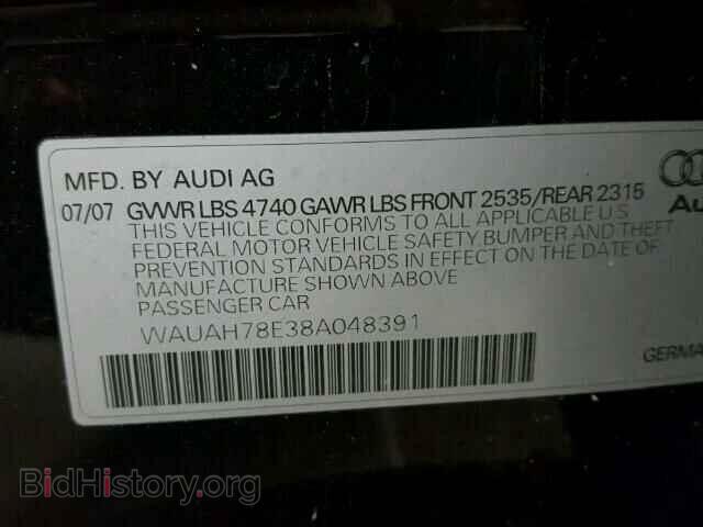 2008 AUDI A4 - VIN: WAUAH78E38A048391 - Фото 10