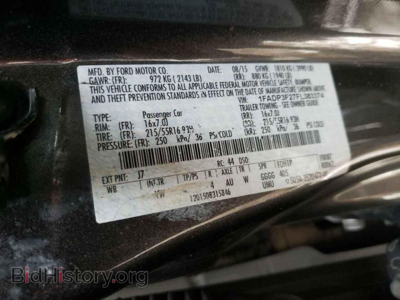 2015 FORD FOCUS - VIN: 1FADP3F27FL383374 - Фото 10