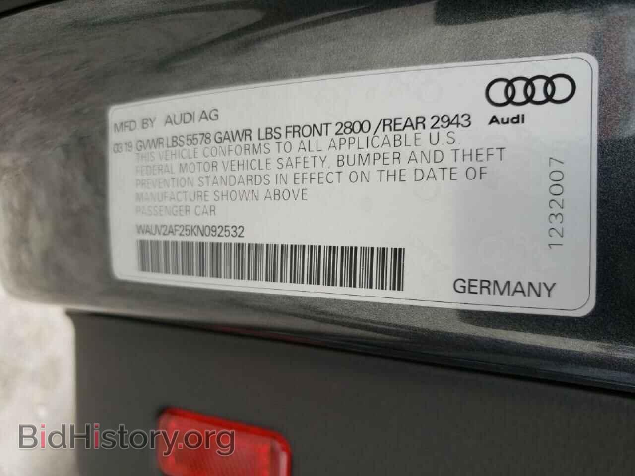 2019 AUDI A7 - VIN: WAUV2AF25KN092532 - Фото 10