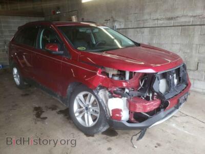 2015 Ford EDGE Edge SEL, красный — VIN 2FMTK4J86FBB07611, Copart