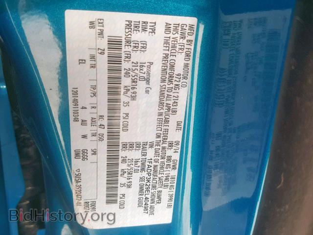 2014 FORD FOCUS SE - VIN: 1FADP3K29EL404987 - Фото 10