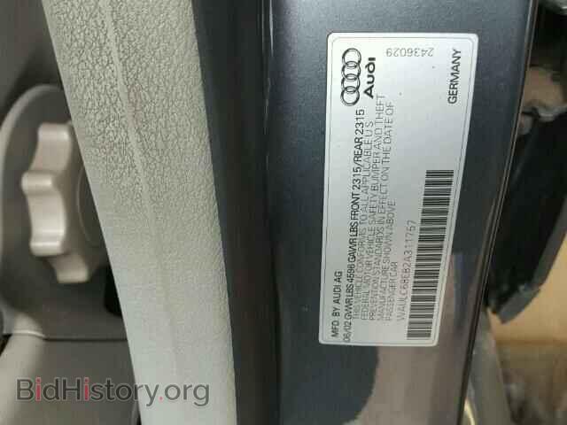 2002 AUDI A4 - VIN: WAULC68E82A311757 - Фото 10