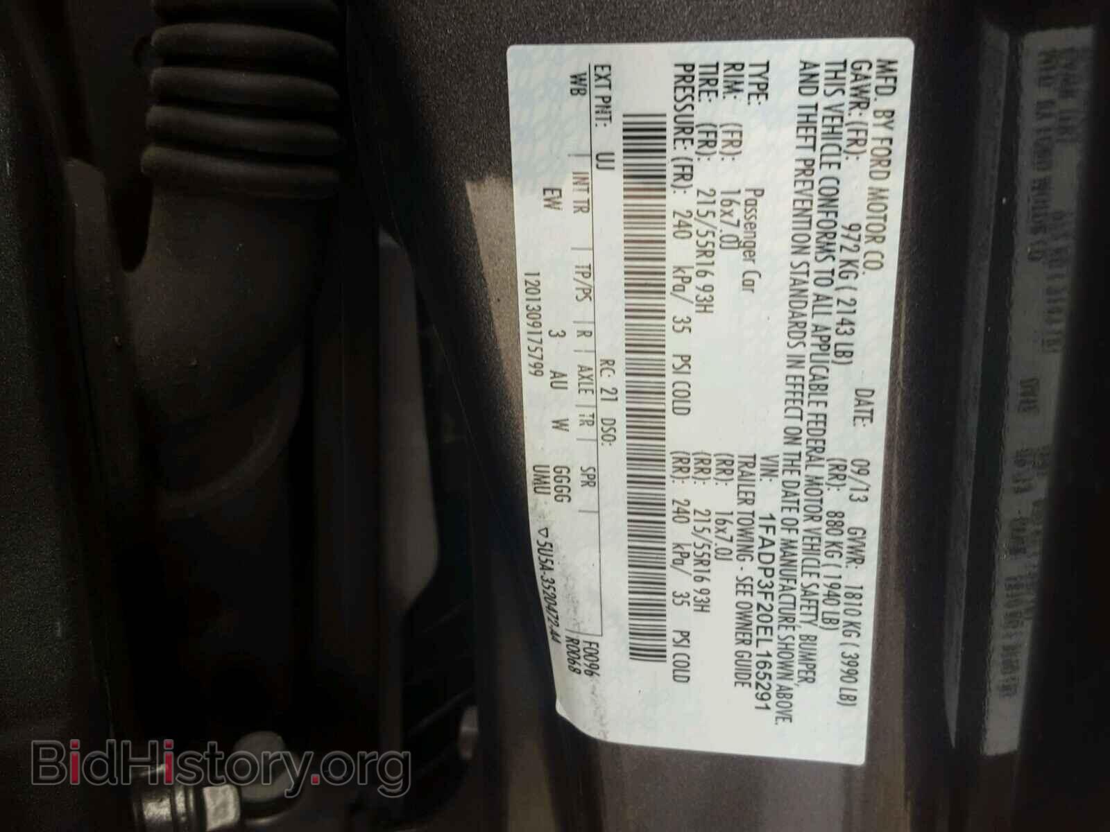 2014 FORD FOCUS - VIN: 1FADP3F20EL165291 - Фото 10