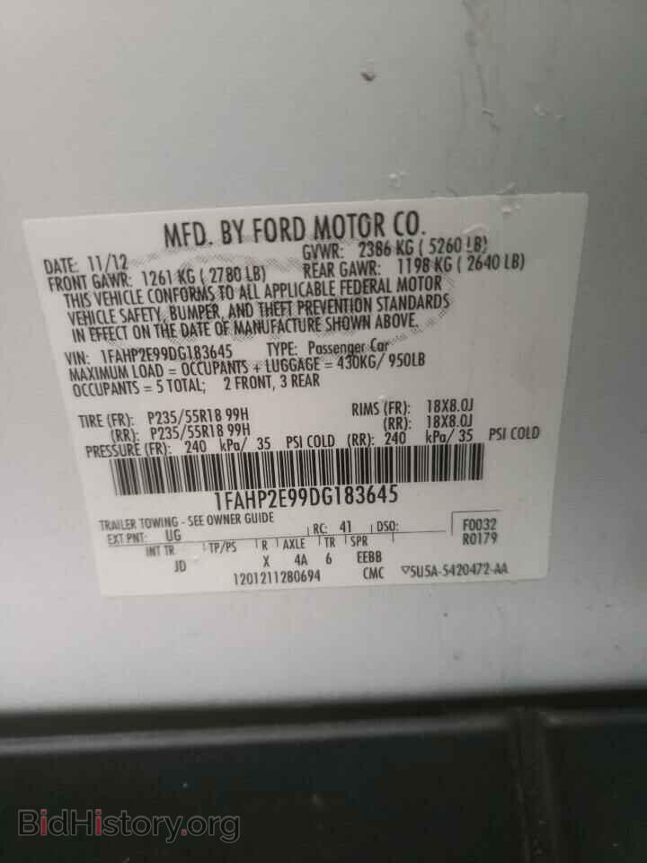 2013 FORD TAURUS - VIN: 1FAHP2E99DG183645 - Photo 10