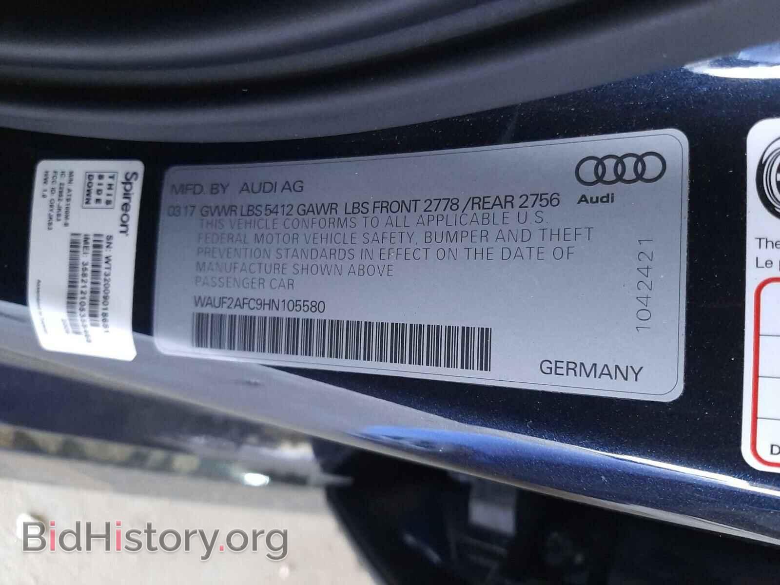 2017 AUDI A6 - VIN: WAUF2AFC9HN105580 - Фото 10