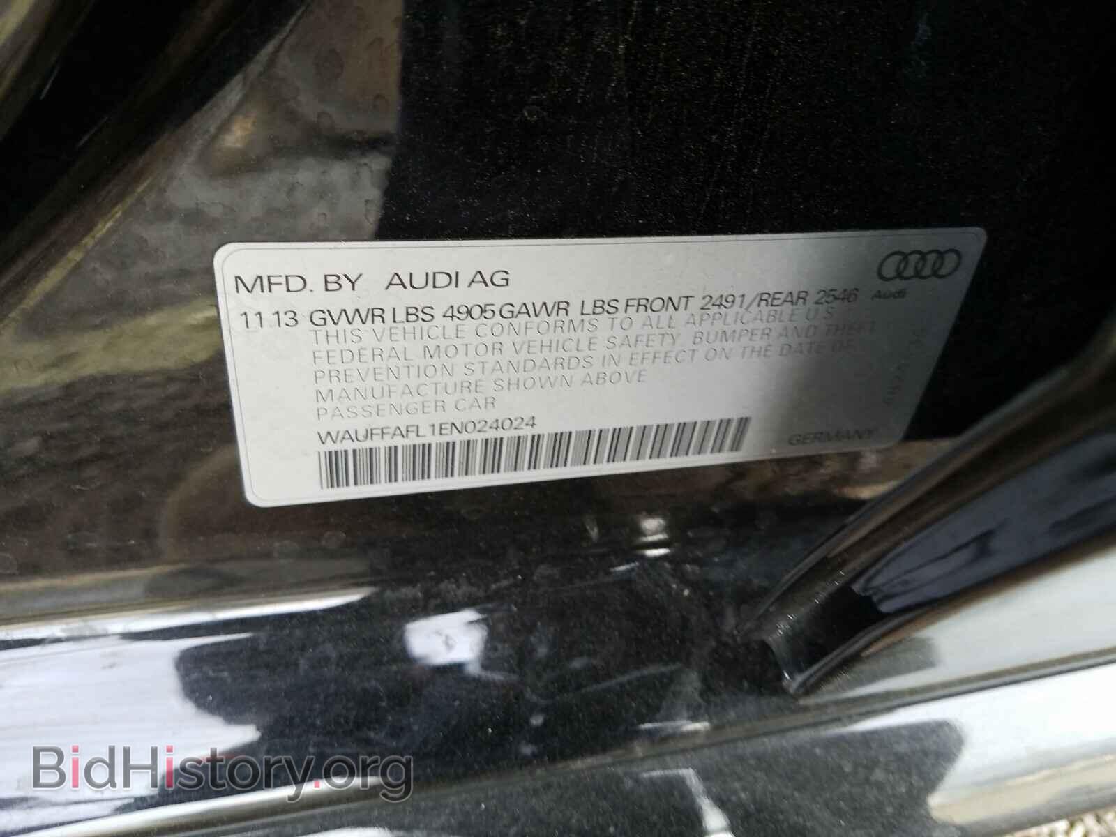 2014 AUDI A4 - VIN: WAUFFAFL1EN024024 - Фото 10