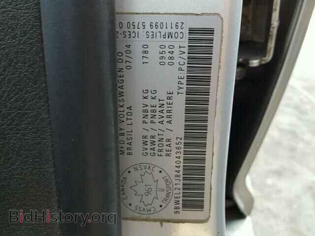 2004 VOLKSWAGEN GOLF - VIN: 9BWEL21J844043652 - Фото 10