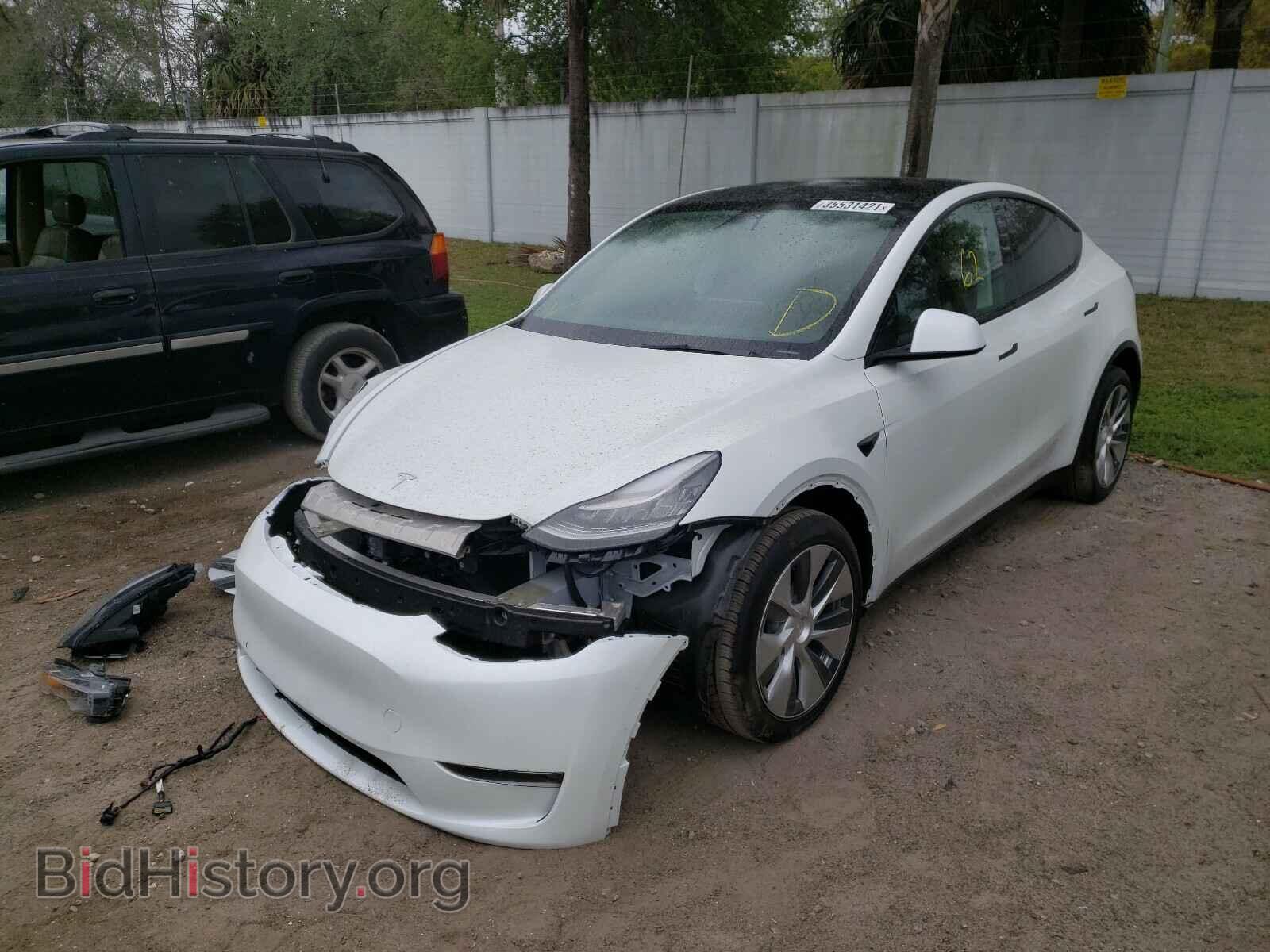 2021 TESLA MODEL Y - VIN: 5YJYGDED8MF105507 - Фото 2