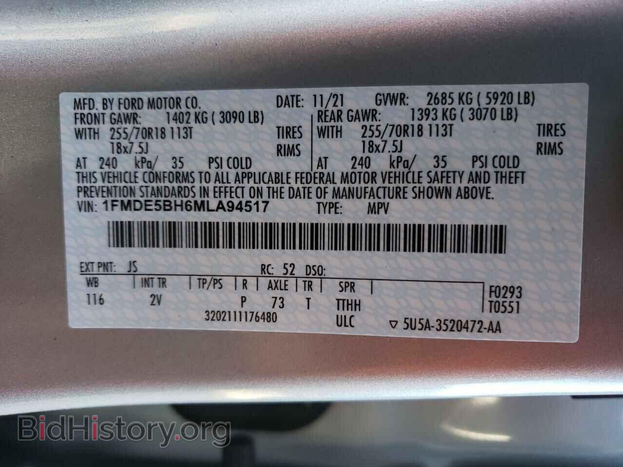 2021 FORD BRONCO BAS - VIN: 1FMDE5BH6MLA94517 - Photo 10