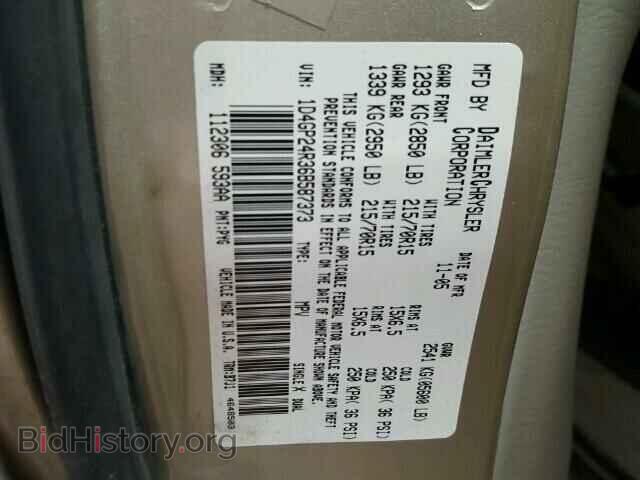 2006 DODGE CARAVAN - VIN: 1D4GP24R36B587373 - Фото 10