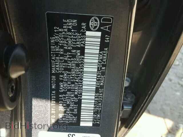 2013 TOYOTA COROLLA BA - VIN: 2T1BU4EE2DC935329 - Фото 10