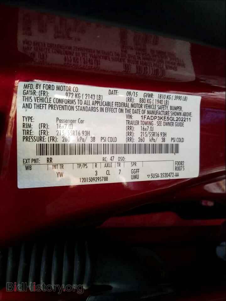 2016 FORD FOCUS - VIN: 1FADP3KE5GL202211 - Photo 10