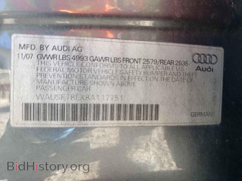 2008 Audi A4 (VIN WAUSF78EX8A117751) — фото 10 из 10