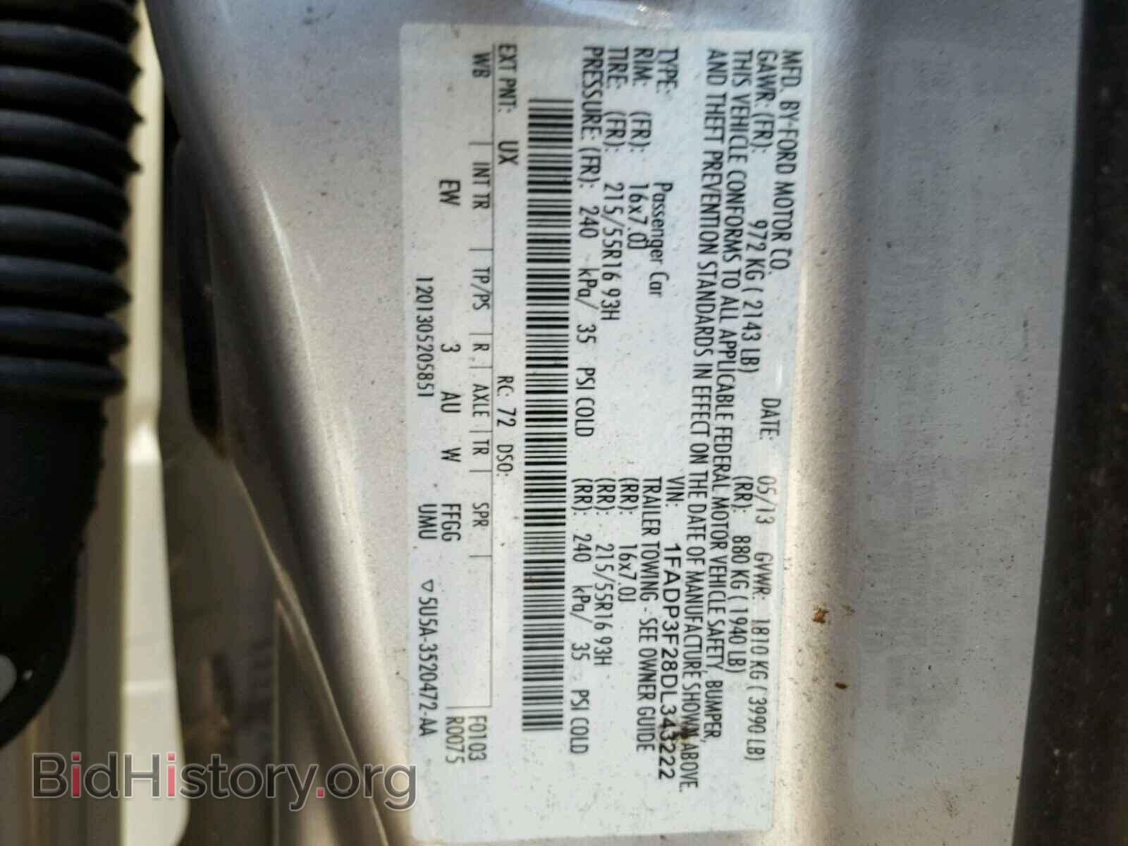 2013 FORD FOCUS - VIN: 1FADP3F28DL343222 - Photo 10