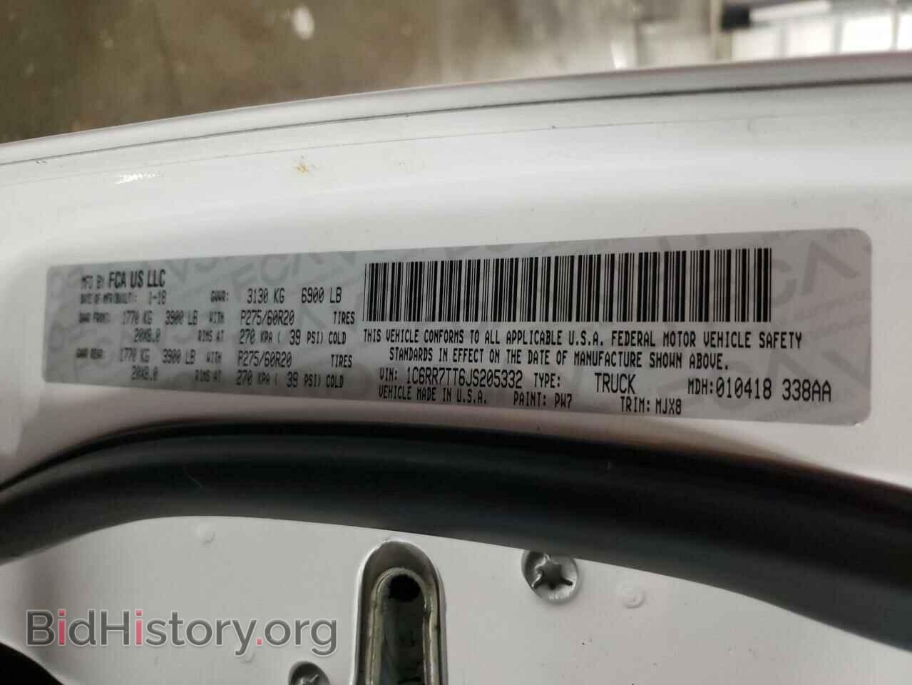 2018 RAM 1500 - VIN: 1C6RR7TT6JS205332 - Photo 10