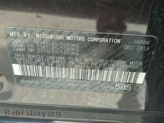 2014 MITSUBISHI EVO - VIN: JA32W8FV4EU017259 - Фото 10