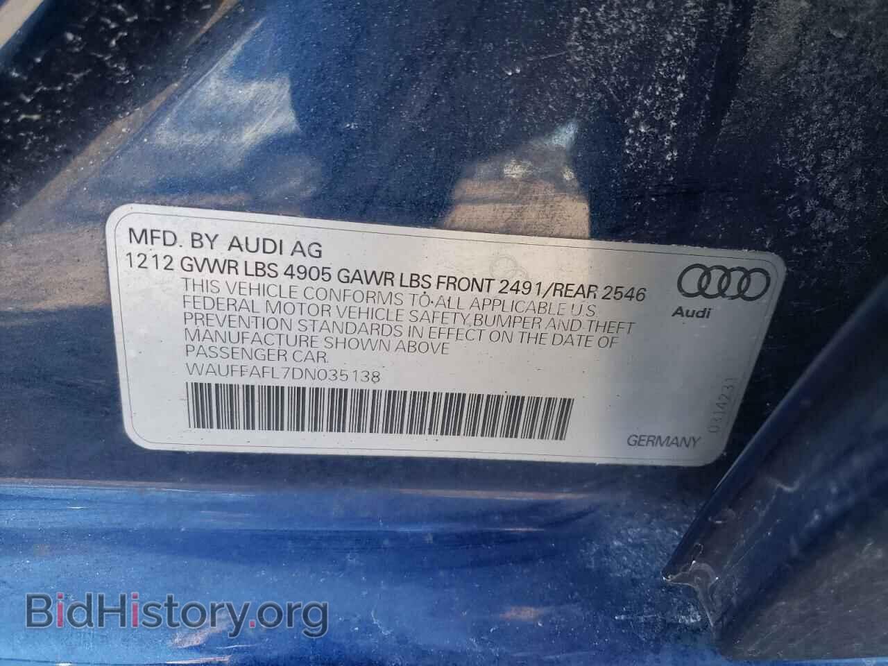 2013 AUDI A4 - VIN: WAUFFAFL7DN035138 - Фото 10
