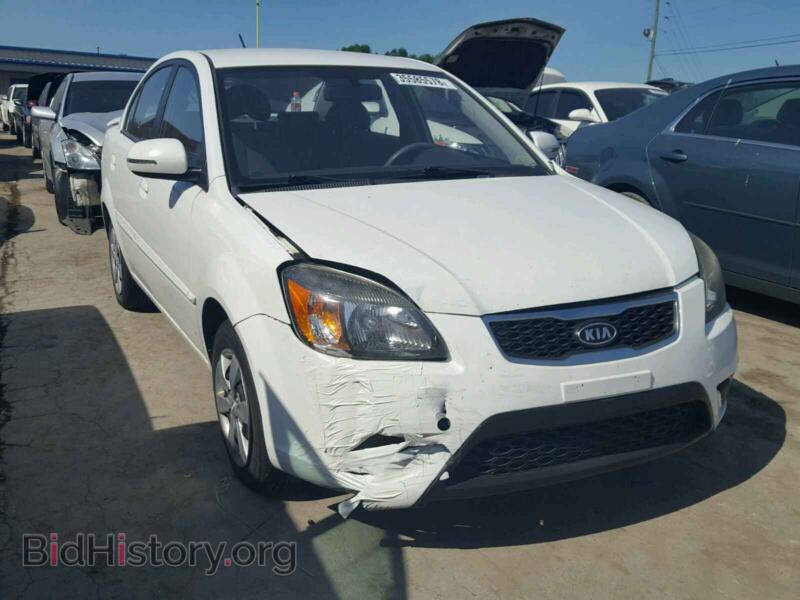 2011 Kia RIO BASE (VIN KNADH4A35B6960812) — photo 1 of 10, Copart, damage: front end