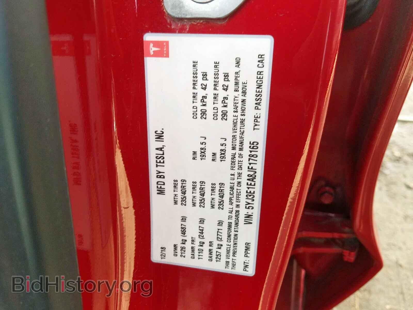2018 TESLA MODEL 3 - VIN: 5YJ3E1EA8JF178165 - Photo 10