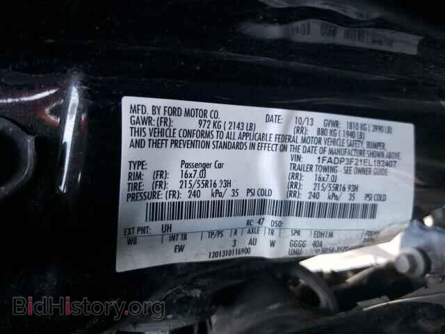 2014 FORD FOCUS - VIN: 1FADP3F21EL182407 - Фото 10