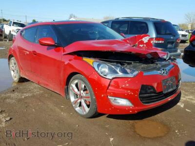 2013 Hyundai VELOSTER, красный — VIN KMHTC6AD7DU093473, Copart