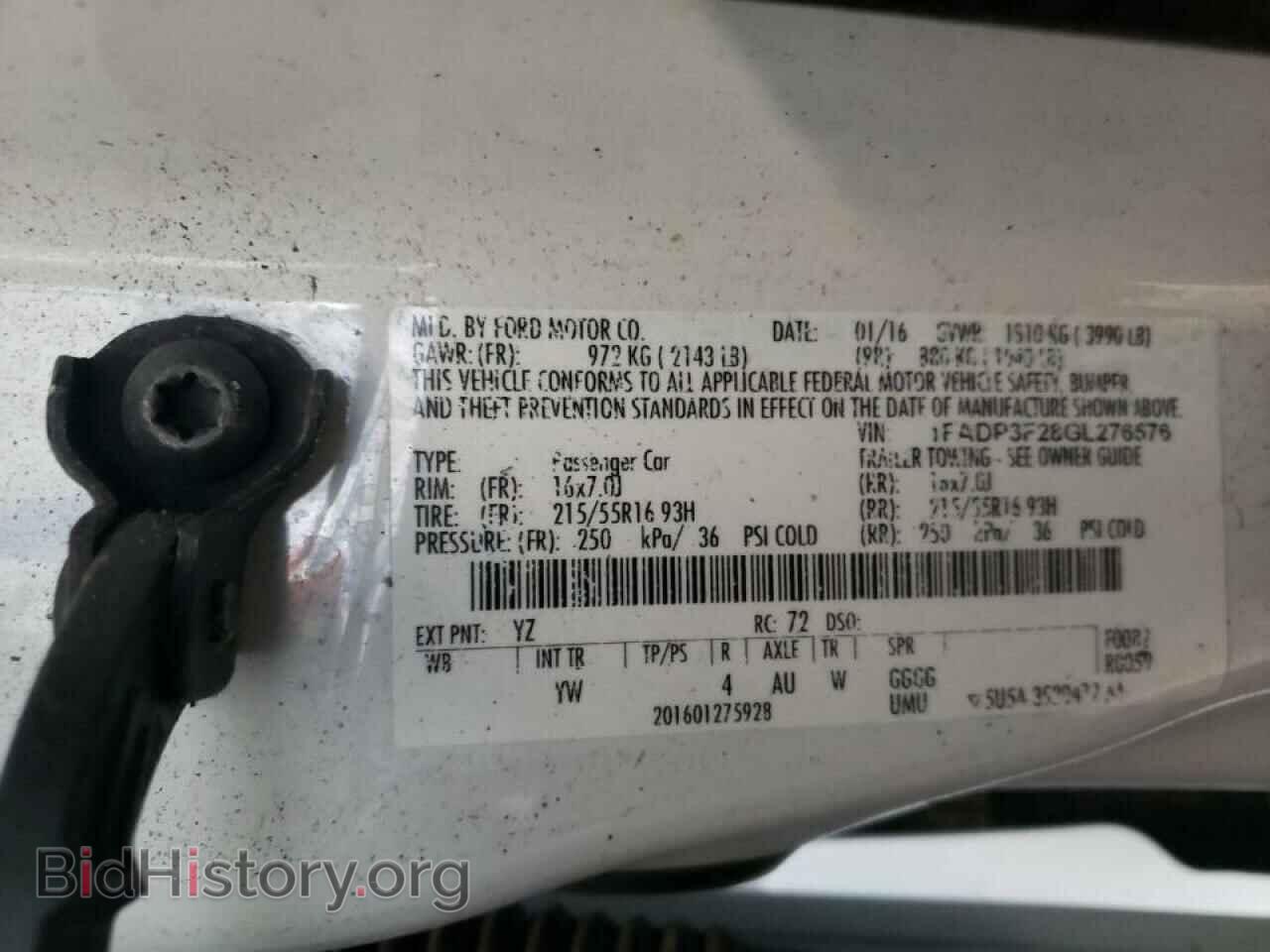 2016 FORD FOCUS - VIN: 1FADP3F28GL276576 - Фото 10