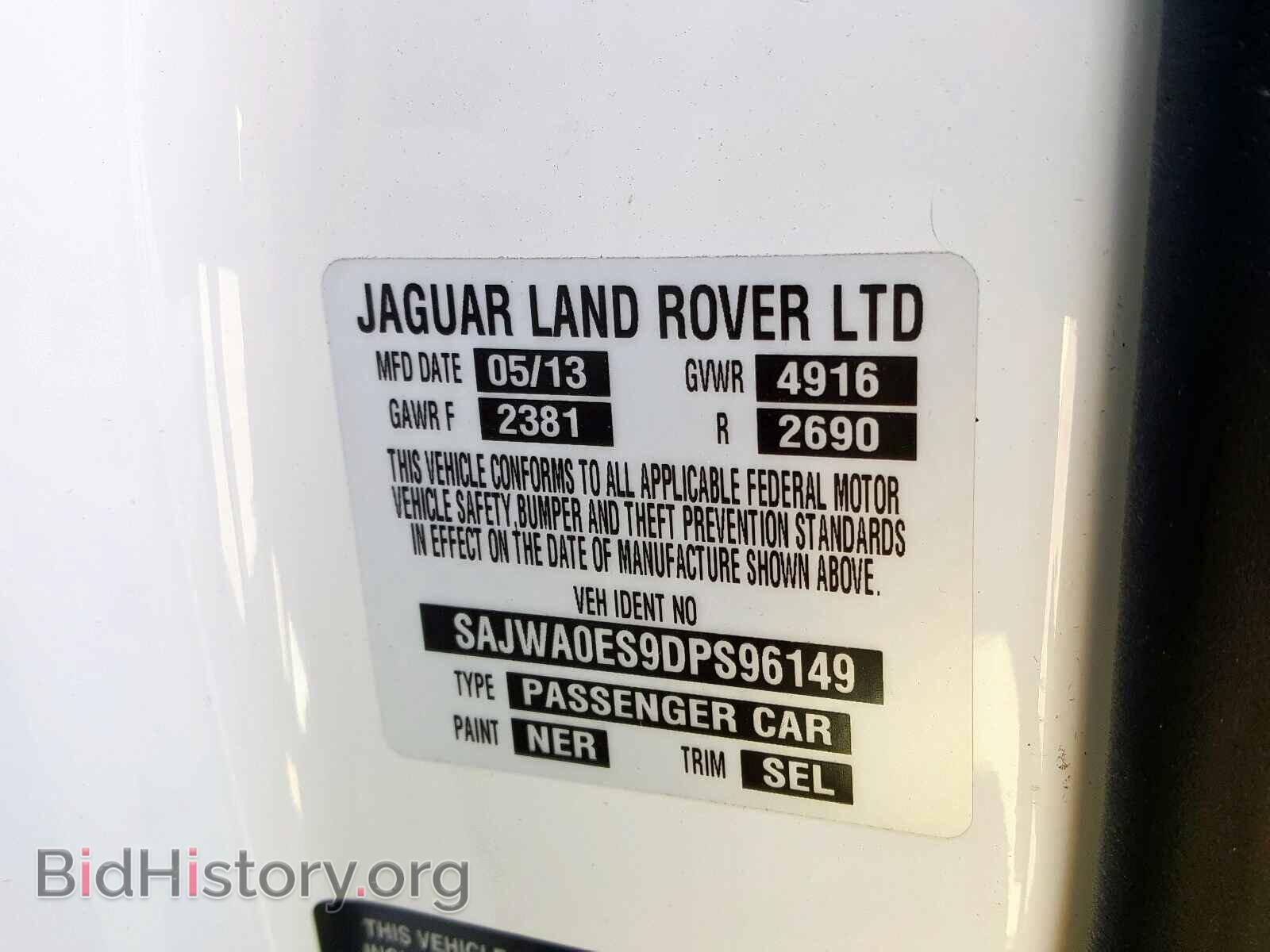 2013 JAGUAR XF - VIN: SAJWA0ES9DPS96149 - Фото 10