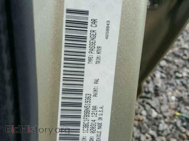 2011 CHRYSLER 200 - VIN: 1C3BC1FB9BN519363 - Фото 10