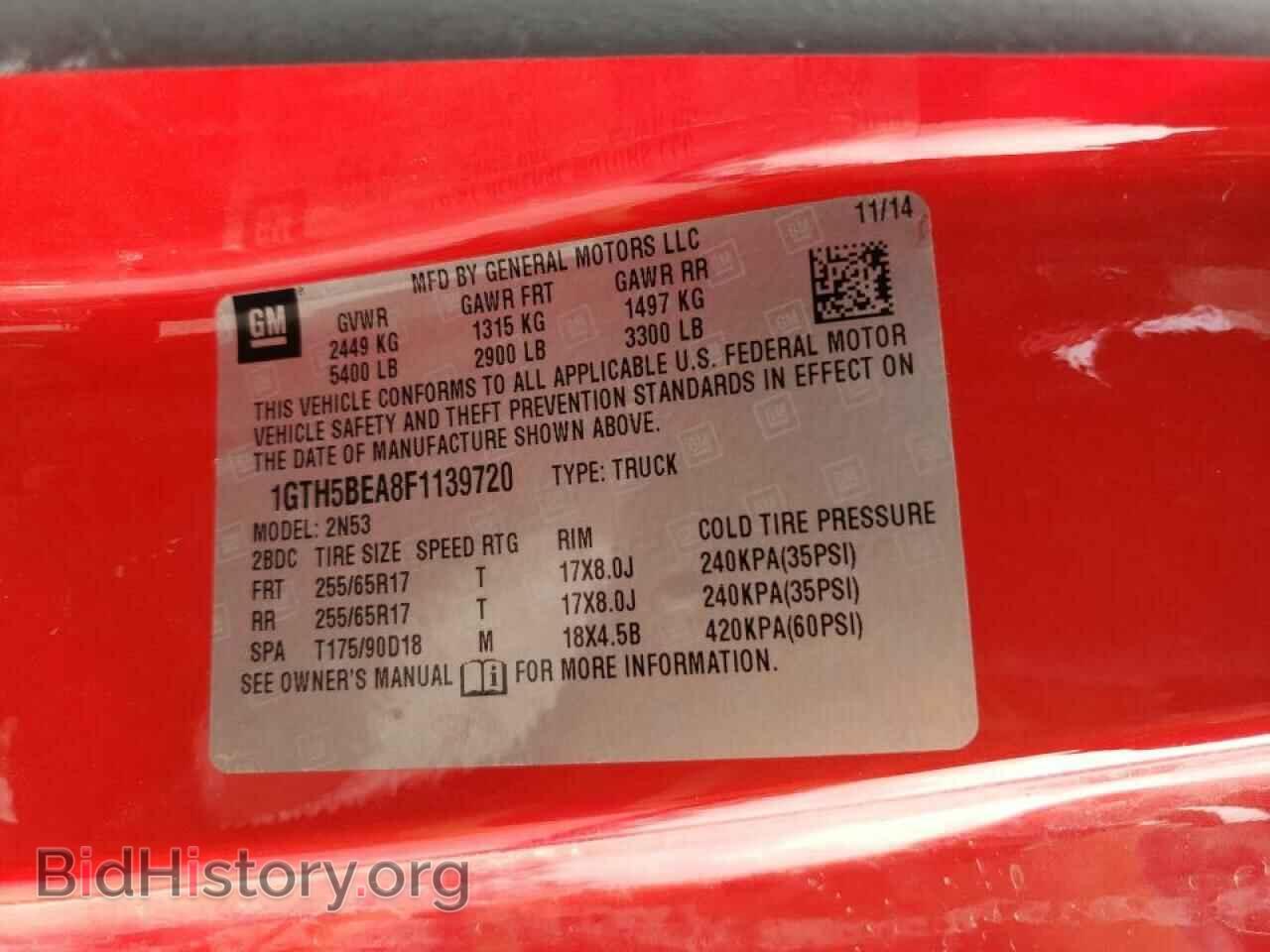 2015 GMC CANYON - VIN: 1GTH5BEA8F1139720 - Photo 10
