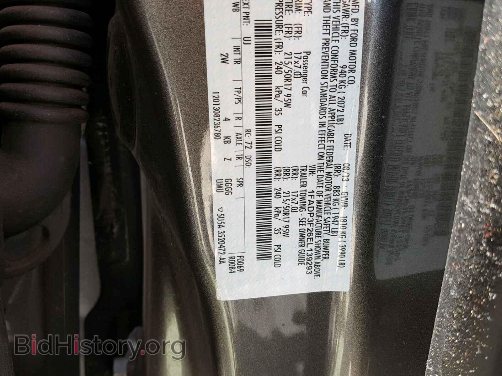 2014 FORD FOCUS - VIN: 1FADP3F26EL139293 - Фото 10