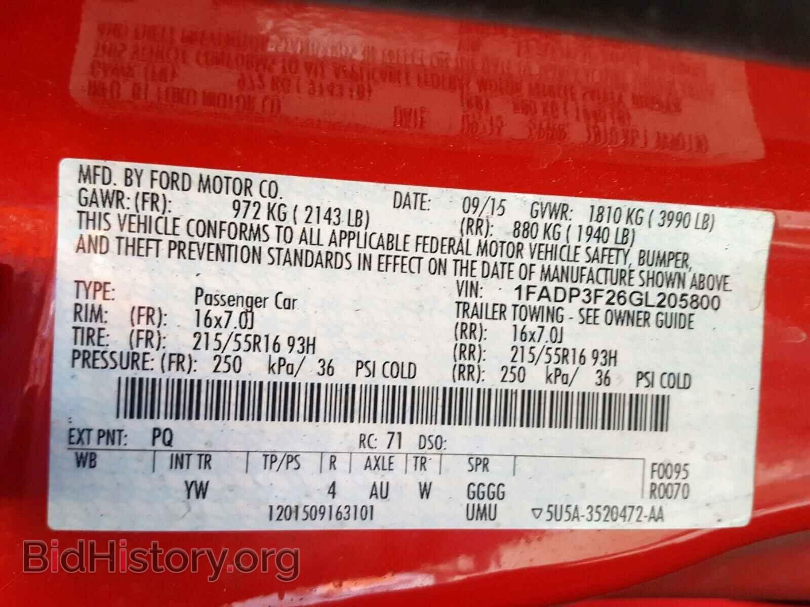 2016 FORD FOCUS - VIN: 1FADP3F26GL205800 - Photo 10