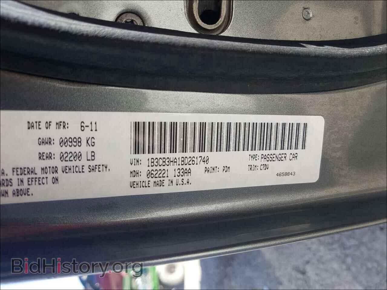 2011 DODGE CALIBER - VIN: 1B3CB3HA1BD261740 - Фото 10