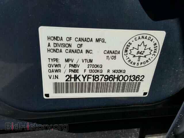 2006 HONDA PILOT - VIN: 2HKYF18796H001362 - Фото 10