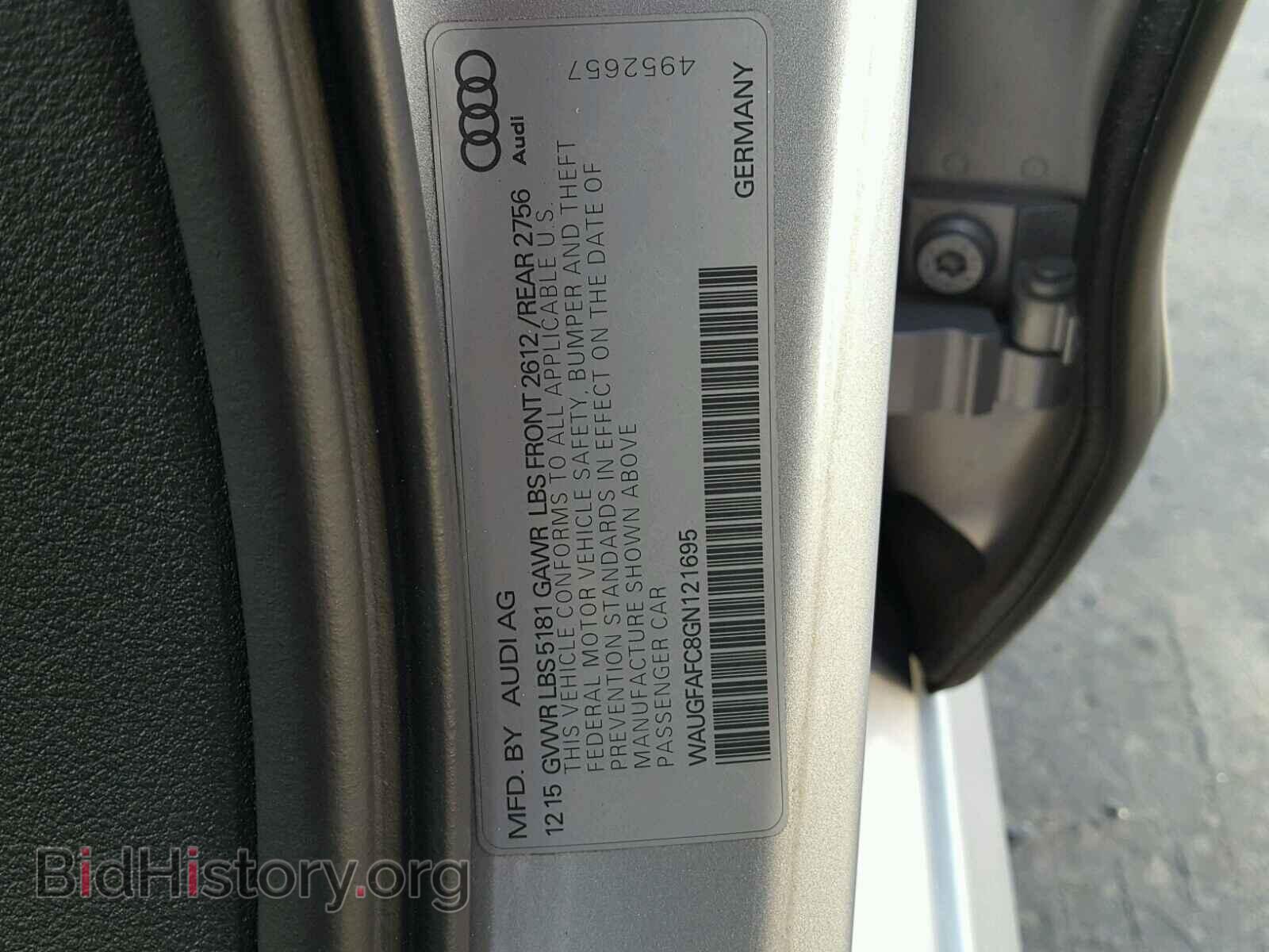 2016 AUDI A6 - VIN: WAUGFAFC8GN121695 - Фото 10
