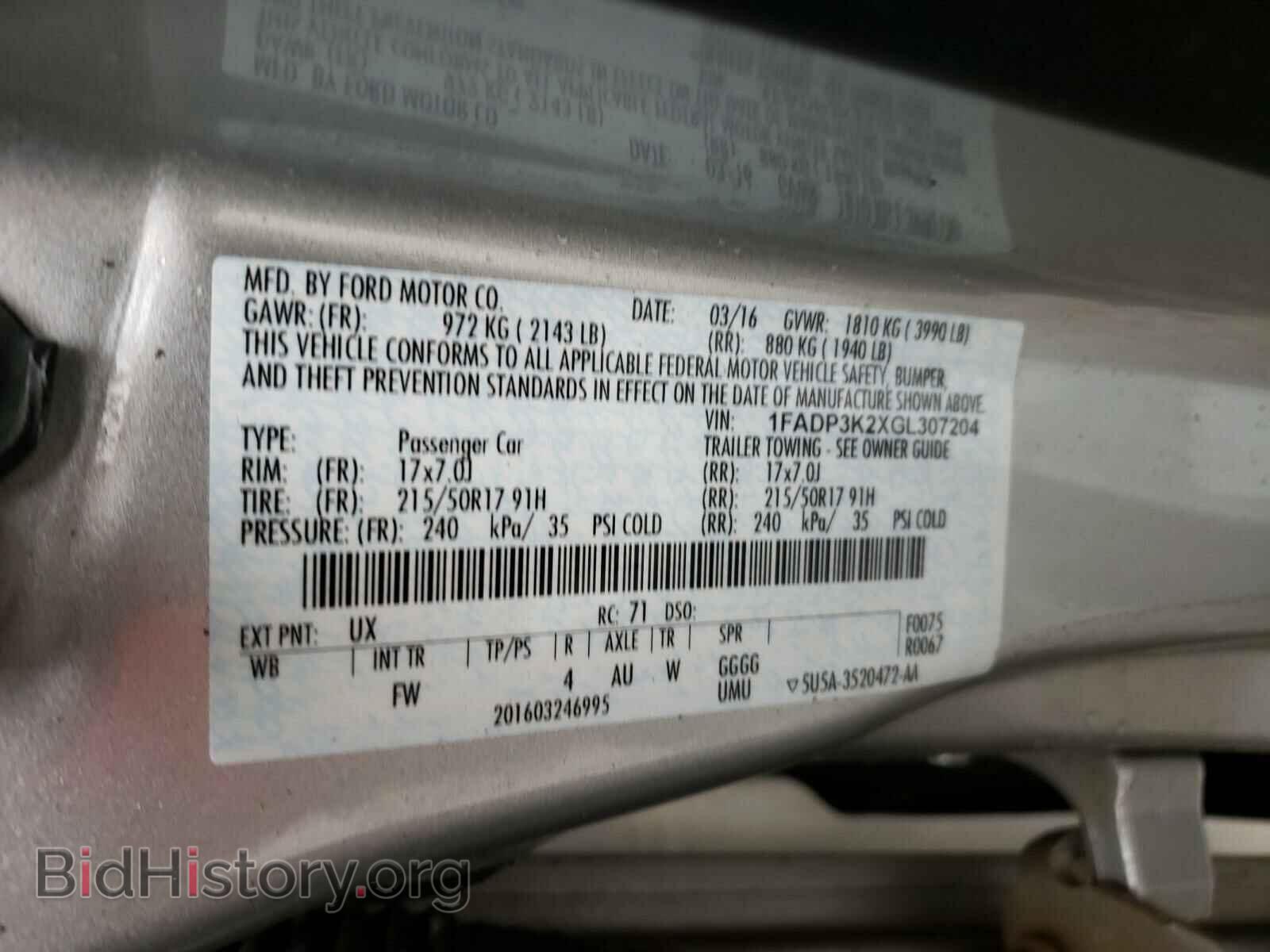 2016 FORD FOCUS - VIN: 1FADP3K2XGL307204 - Photo 10