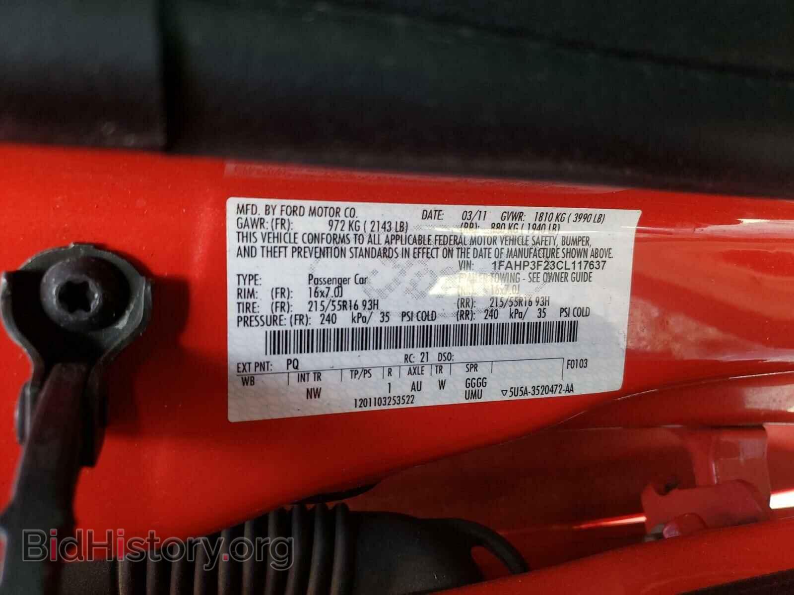 2012 FORD FOCUS - VIN: 1FAHP3F23CL117637 - Photo 10