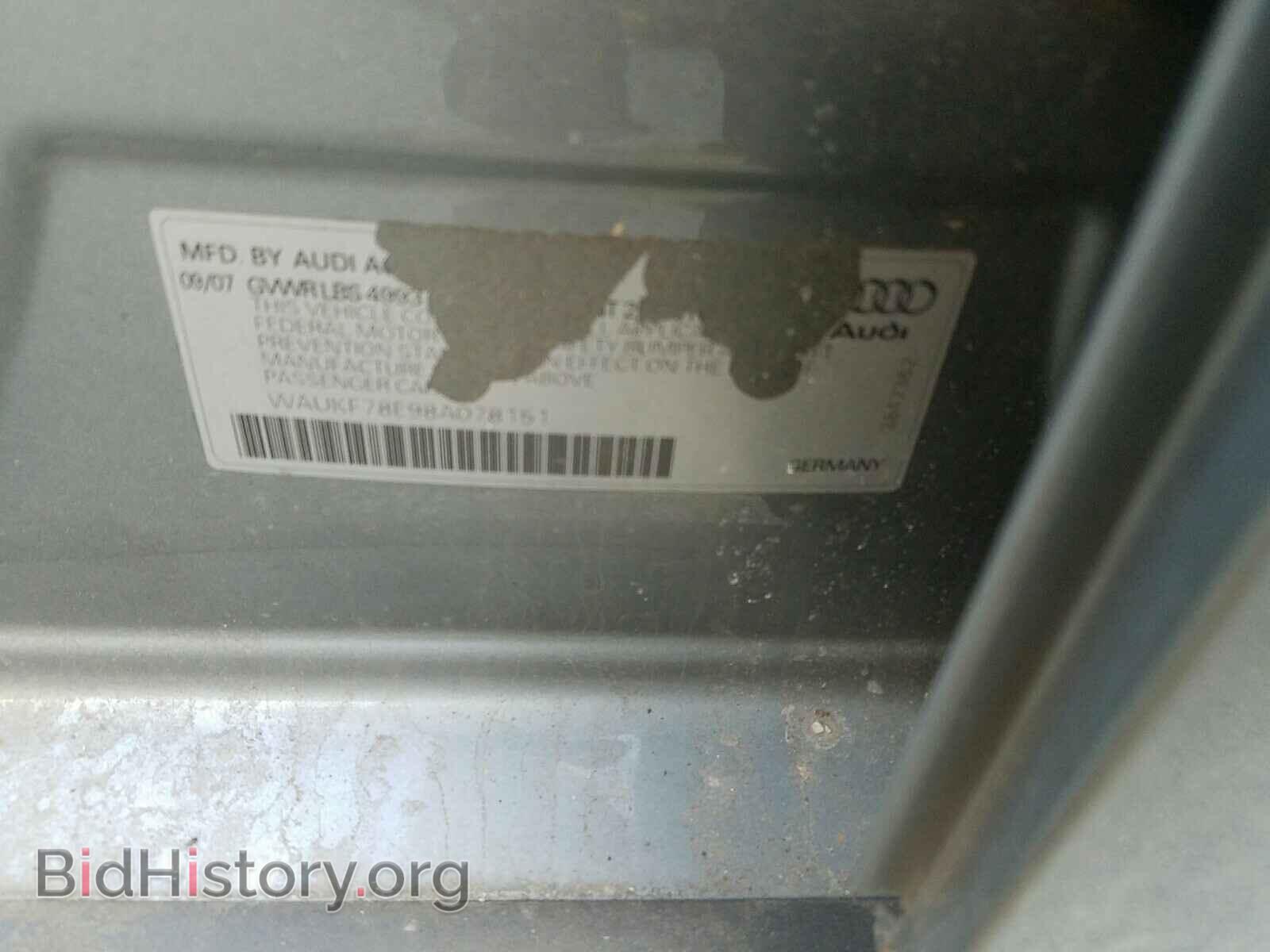 2008 AUDI A4 - VIN: WAUKF78E98A078151 - Фото 10
