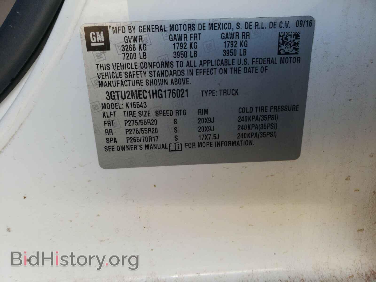 2017 GMC SIERRA - VIN: 3GTU2MEC1HG176021 - Фото 10