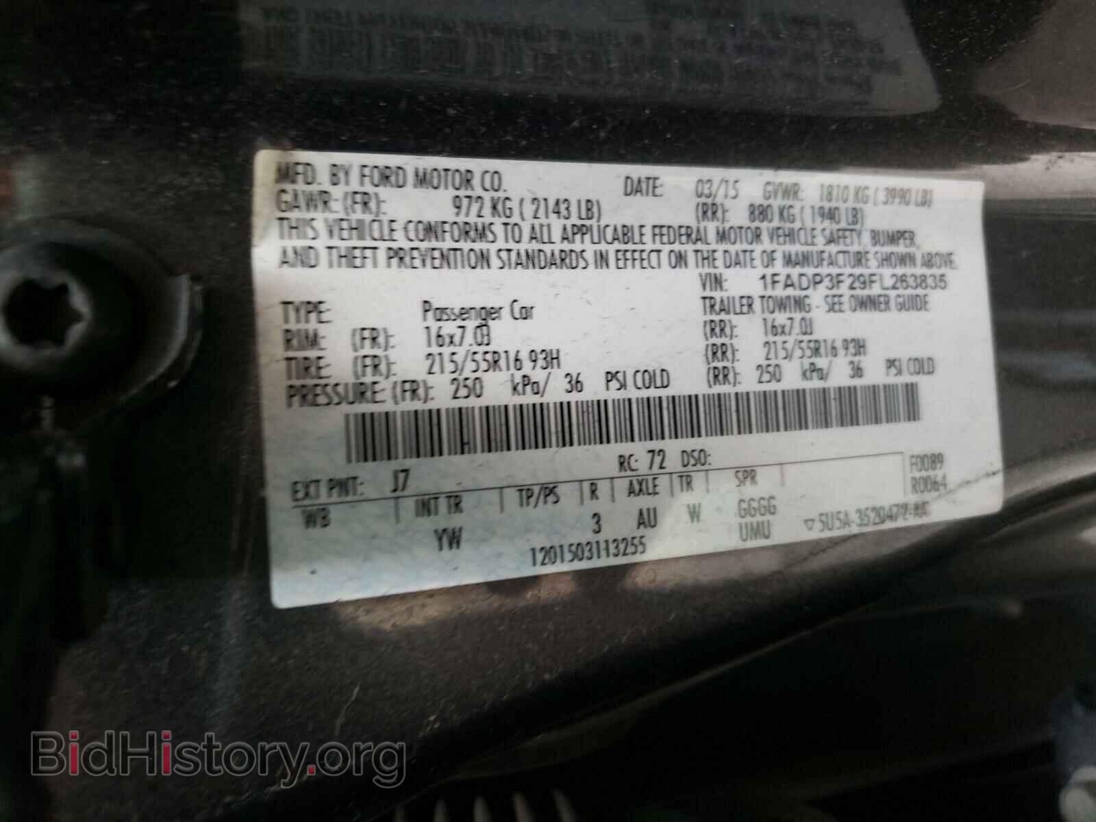 2015 FORD FOCUS - VIN: 1FADP3F29FL263835 - Фото 10