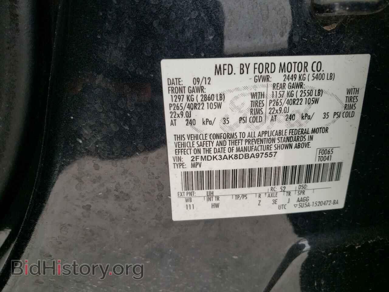 2013 FORD EDGE - VIN: 2FMDK3AK8DBA97557 - Photo 10