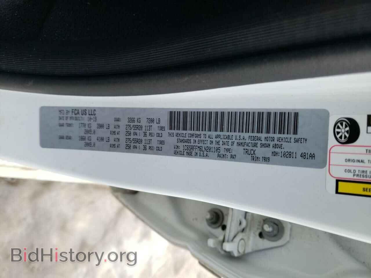 2020 RAM 1500 - VIN: 1C6SRFFM6LN201105 - Фото 10