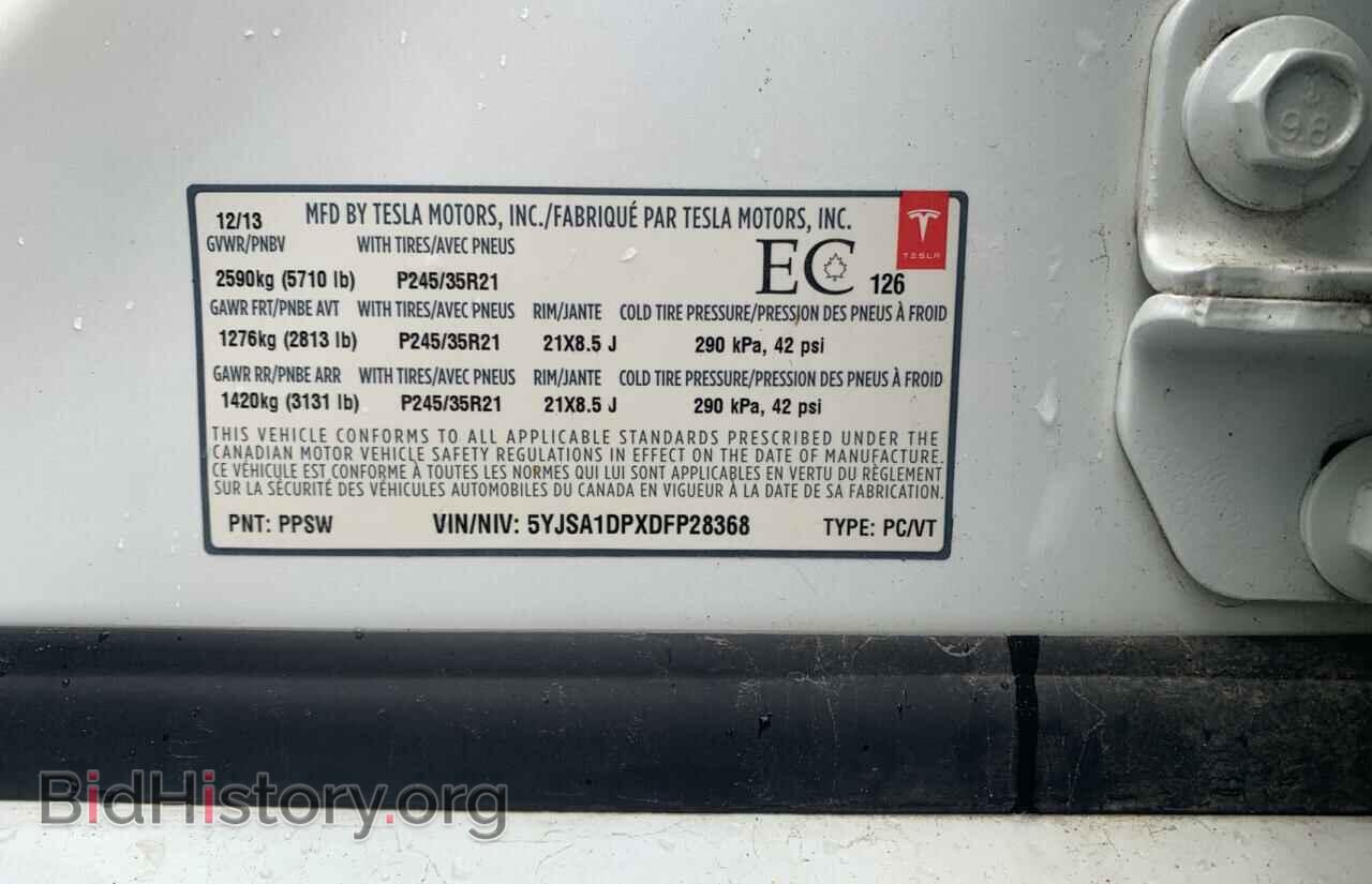 2013 TESLA MODEL S - VIN: 5YJSA1DPXDFP28368 - Photo 10